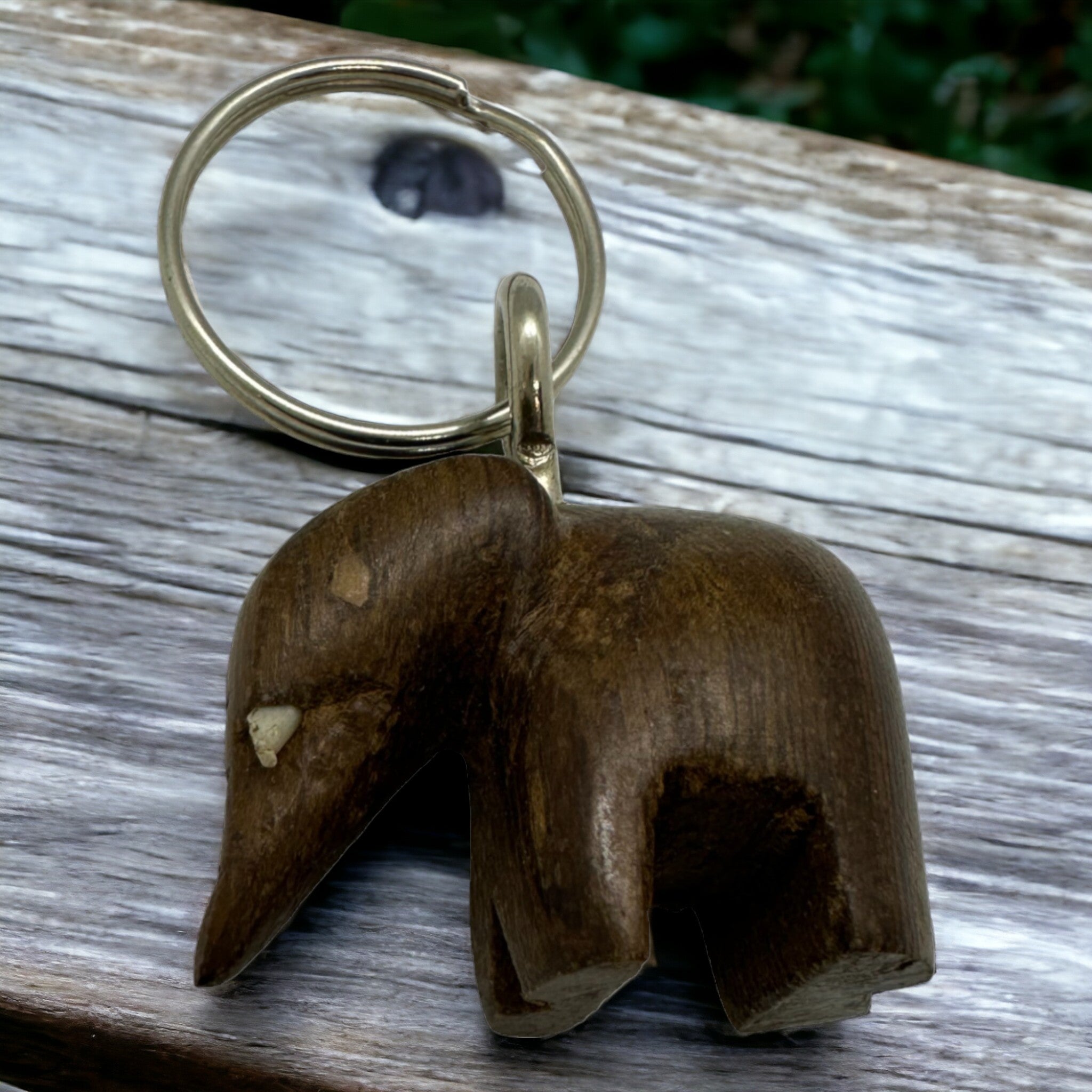 Africa Elephant Key Chain (Wood)