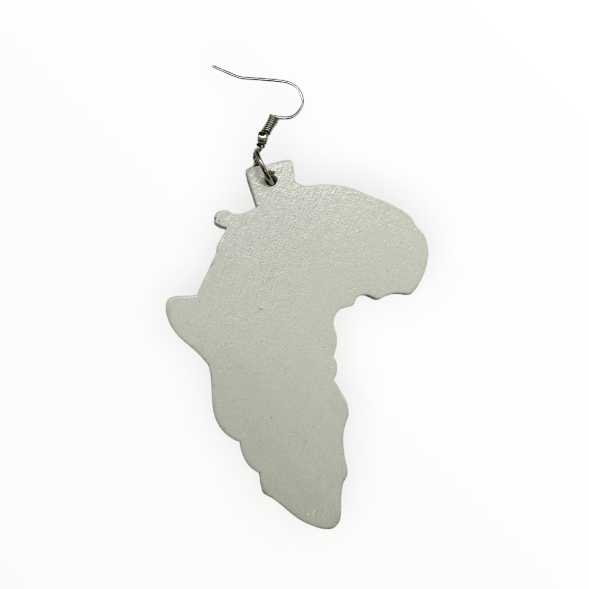 Africa Map-Print Drop Earring