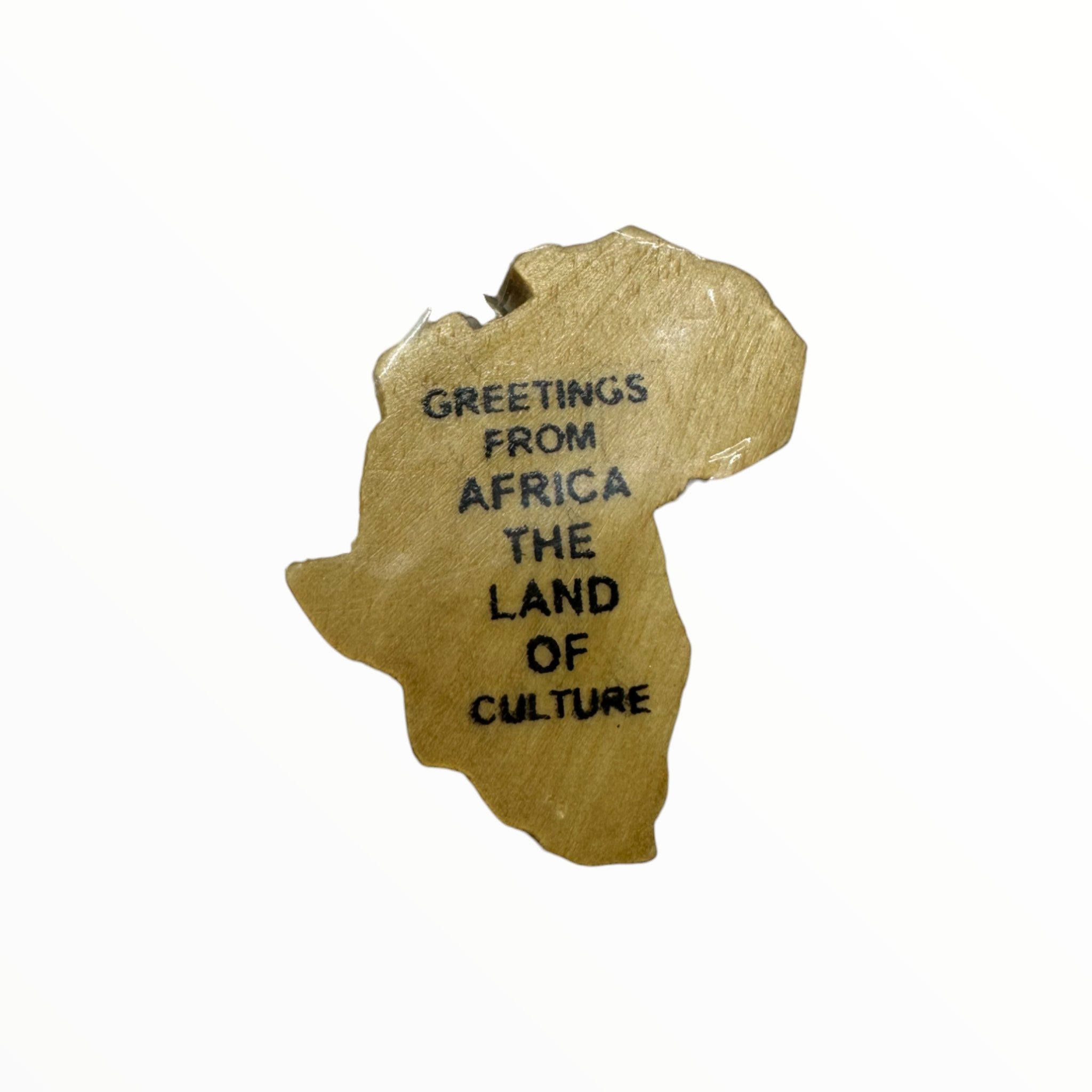 Africa Map Key Chain "Greetings From Africa" (Wood)