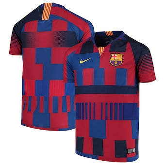 Front and Back view of Barcelona Home Soccer Jersey