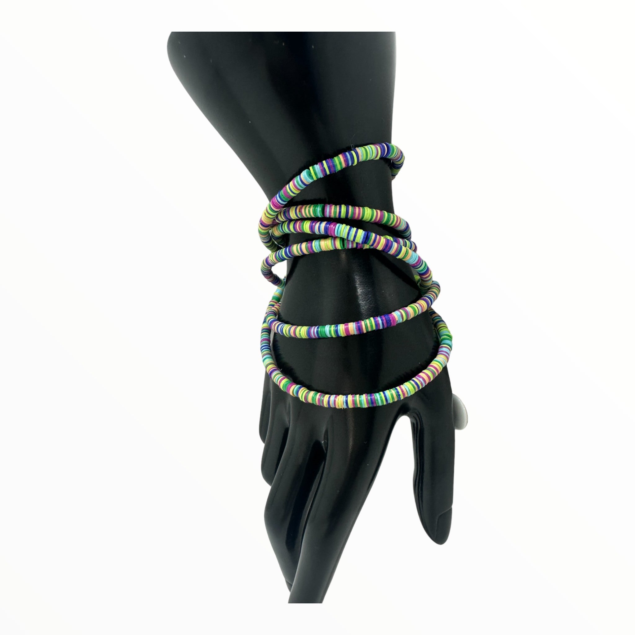 African Coconut Waist Beads- Versatile (Purple)