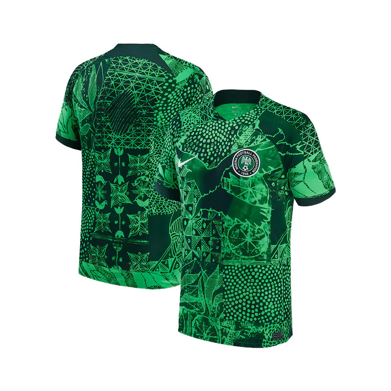 Front and Back view of Nigeria 2022/2023 Home Soccer Jersey