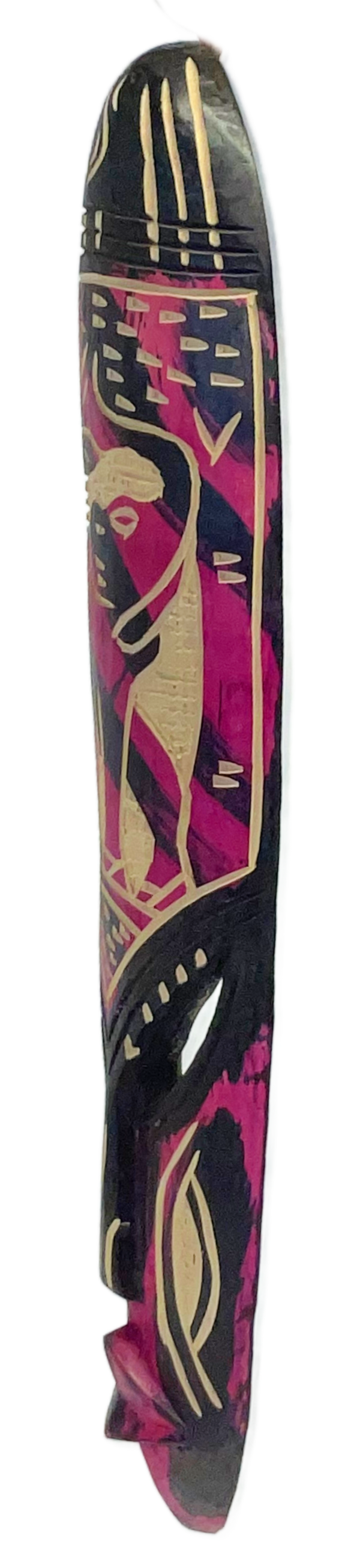 Side view of Hand Carved Nigerian Mask 'Elephant'