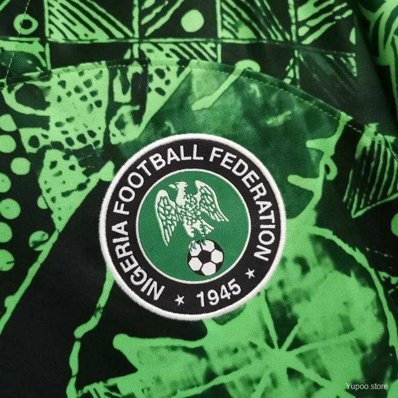 Bold view of the crest for Nigeria 2022/2023 Home Soccer Jersey