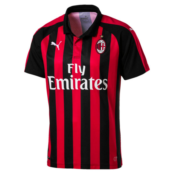 Front view of AC Milan 2018/2019 Home Soccer Jersey