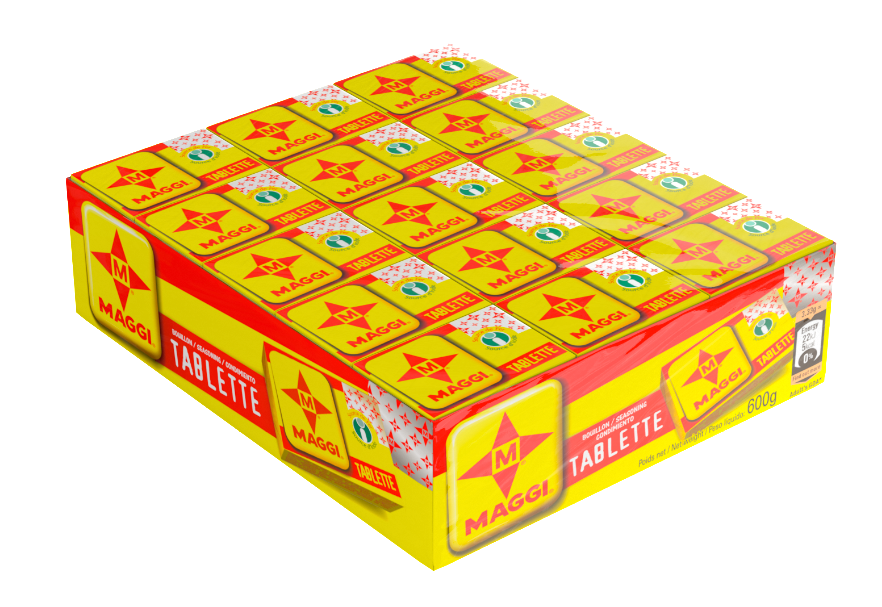 A pack of Maggi Tablette Seasoning Cubes