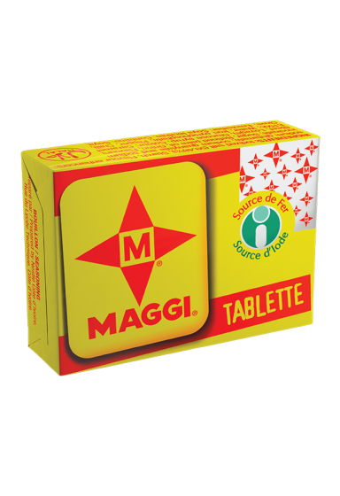 A single Maggi Tablette Seasoning Cube