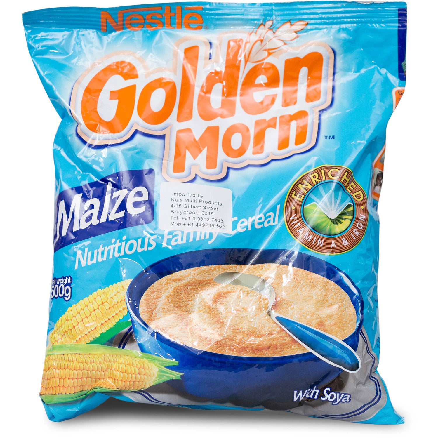 A sachet of Nestle Golden Morn