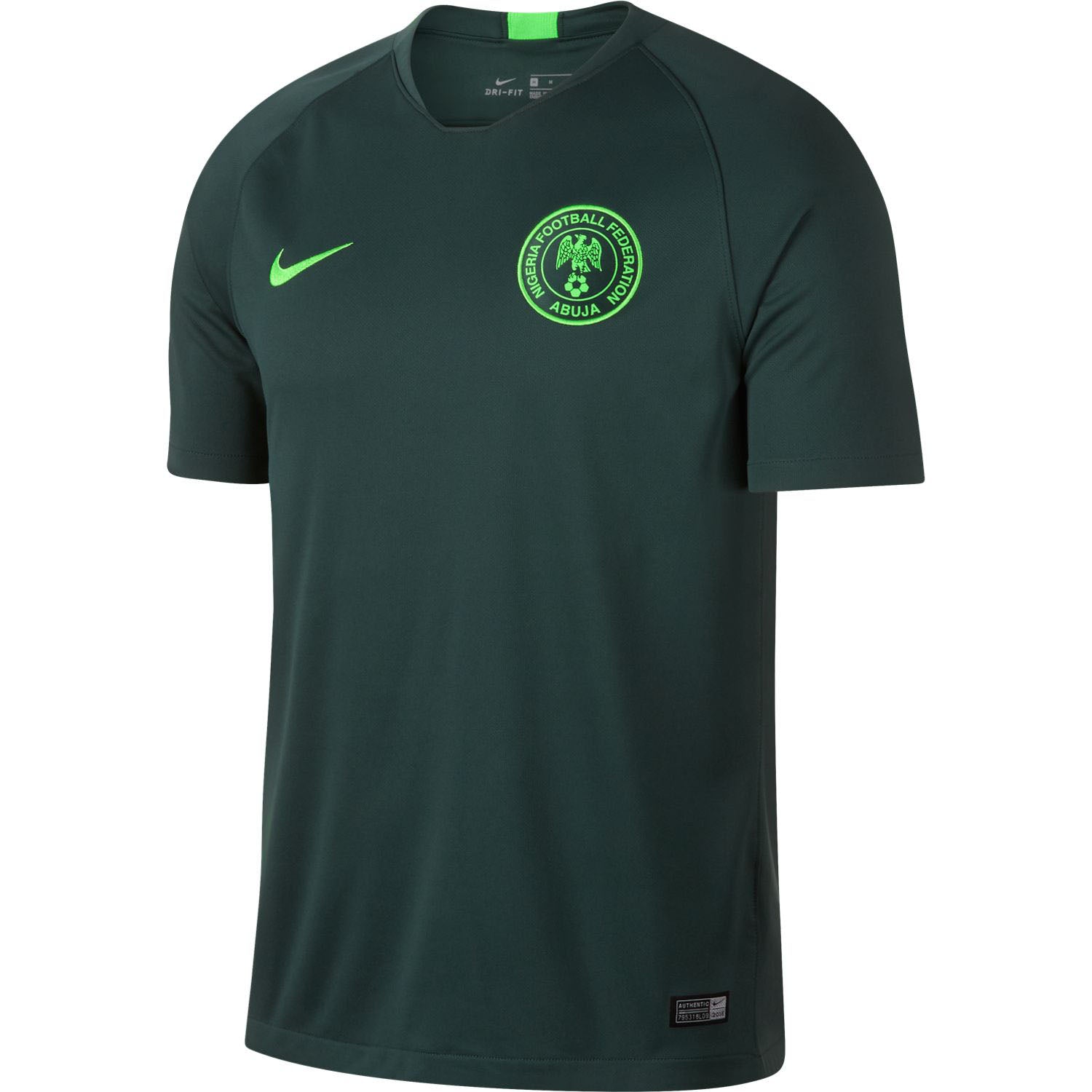 Front view of Nigeria 2018/2019 Away Soccer Jersey