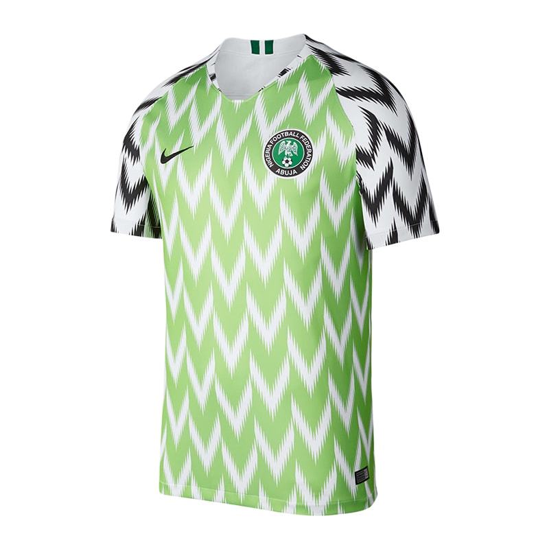 Front view of Nigeria 2018/2019 Home Soccer Jersey (Male)
