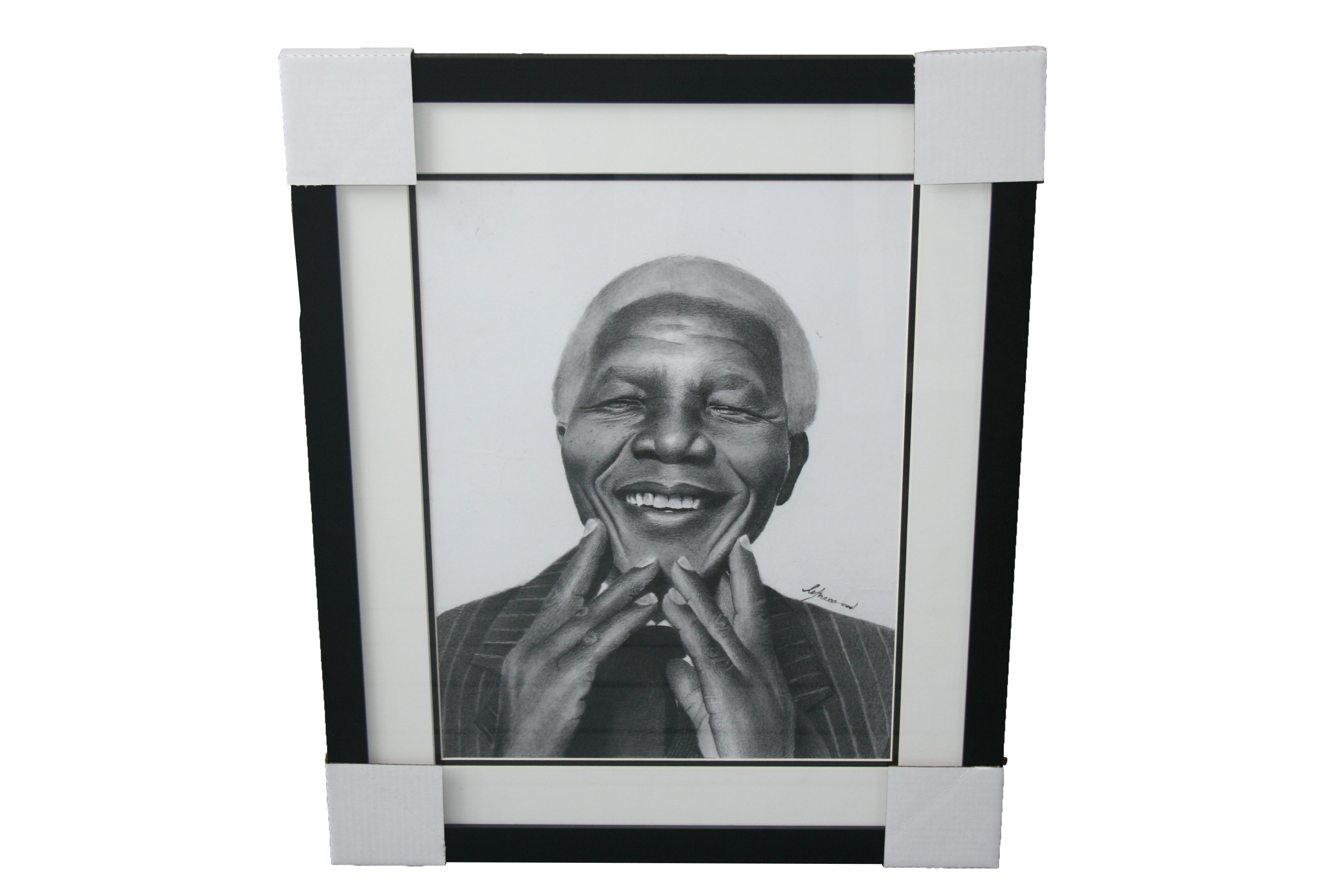 A Portrait Painting of Nelson Mandela