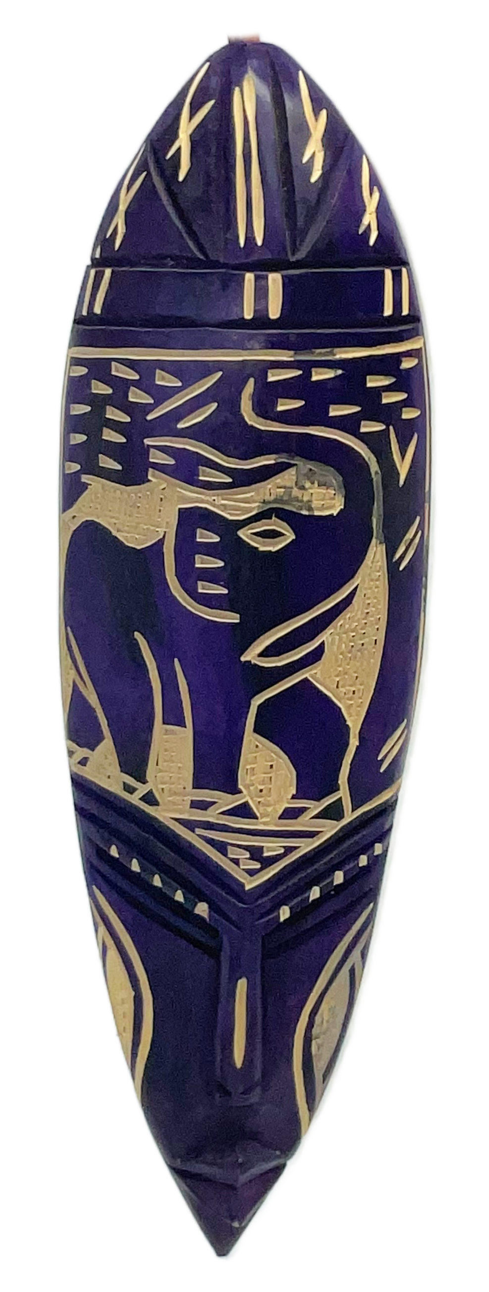 Hand Carved Nigerian Mask 'Elephant'-1