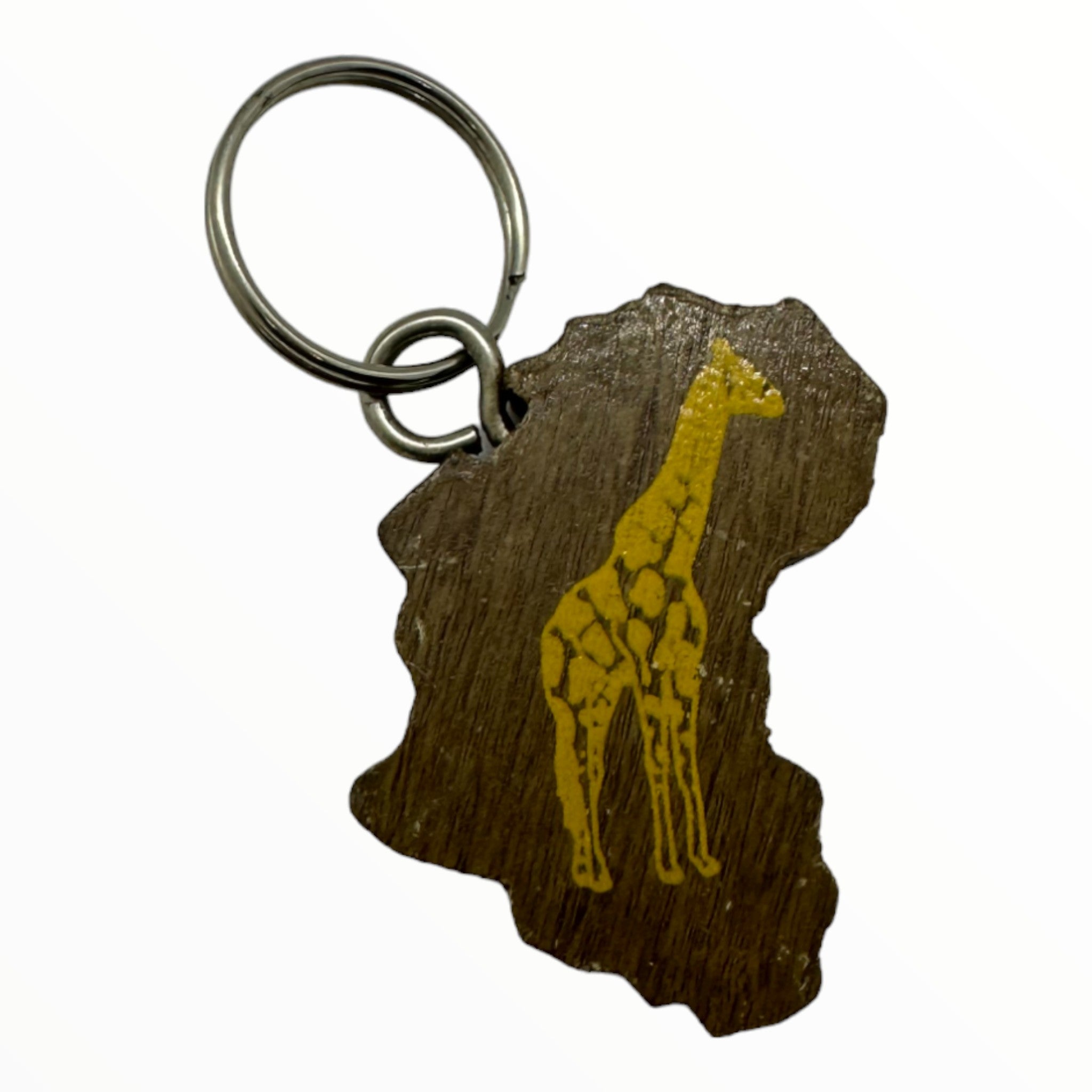 Africa Map Key Chain (Wood)