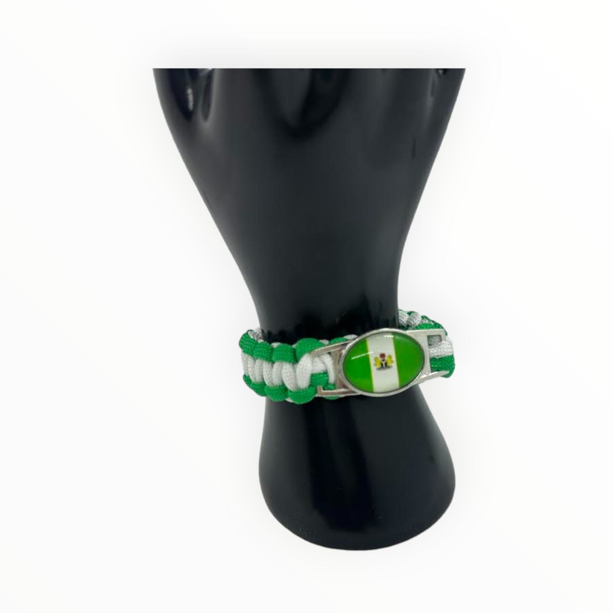 Nigeria Flag Bracelet- Braided Rope Paracord