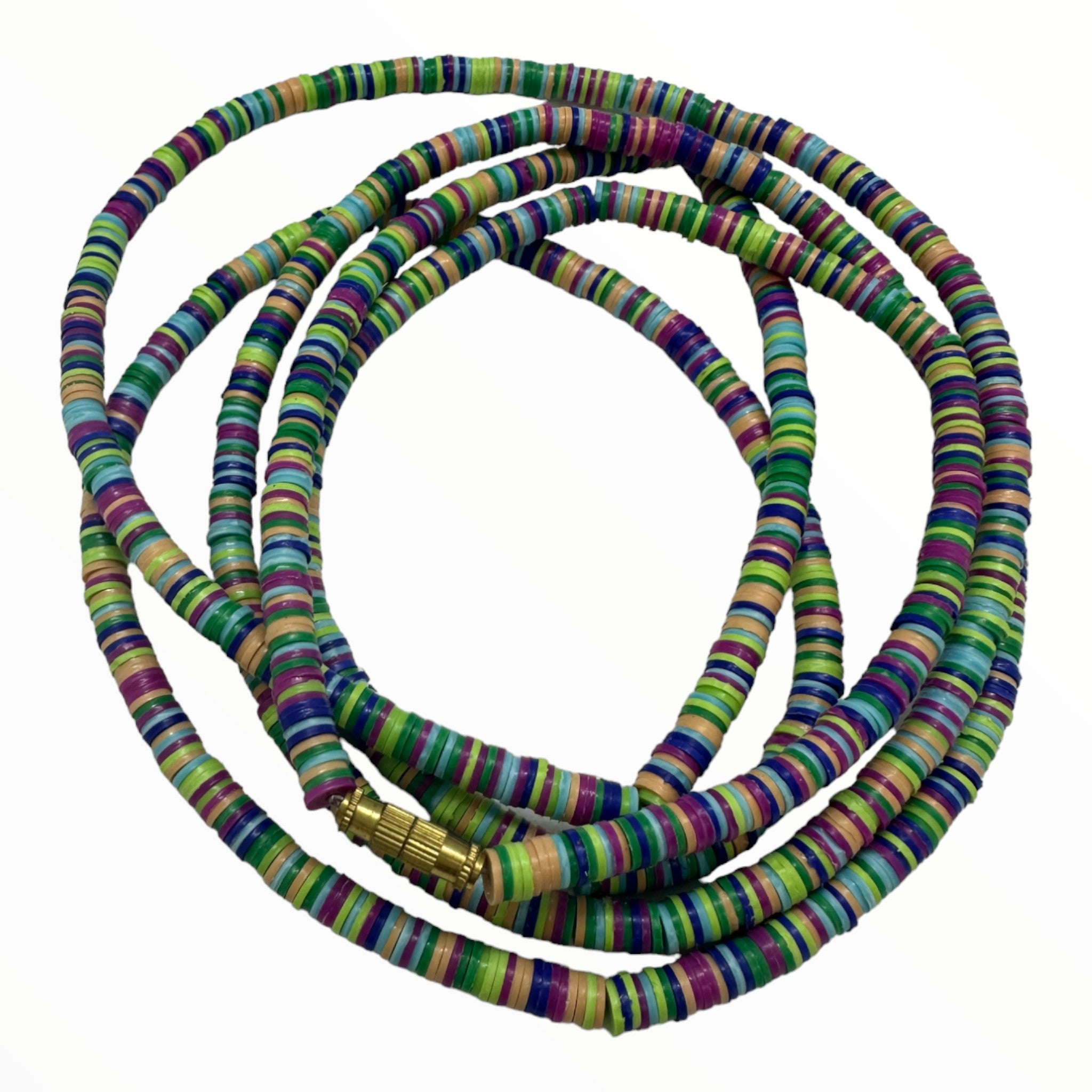 African Coconut Waist Beads- Versatile (Purple)