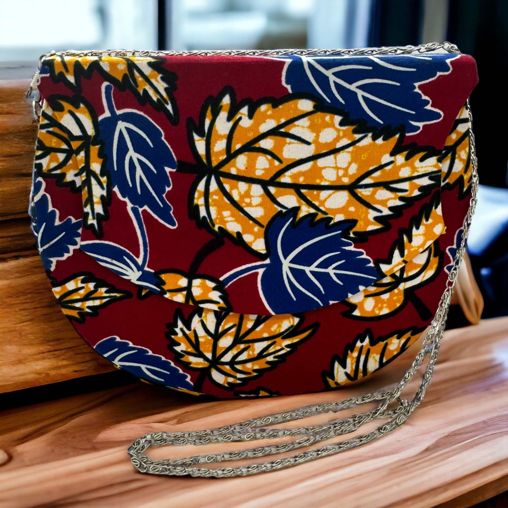 Glorious Ankara  Leaf Satchel Bag
