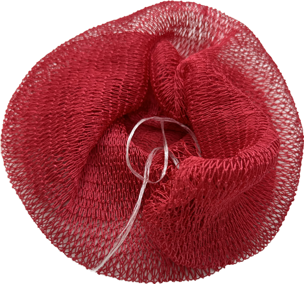 Red Sponge Net African Exfoliating Bath Sponge Net - Medium (Red Wine)