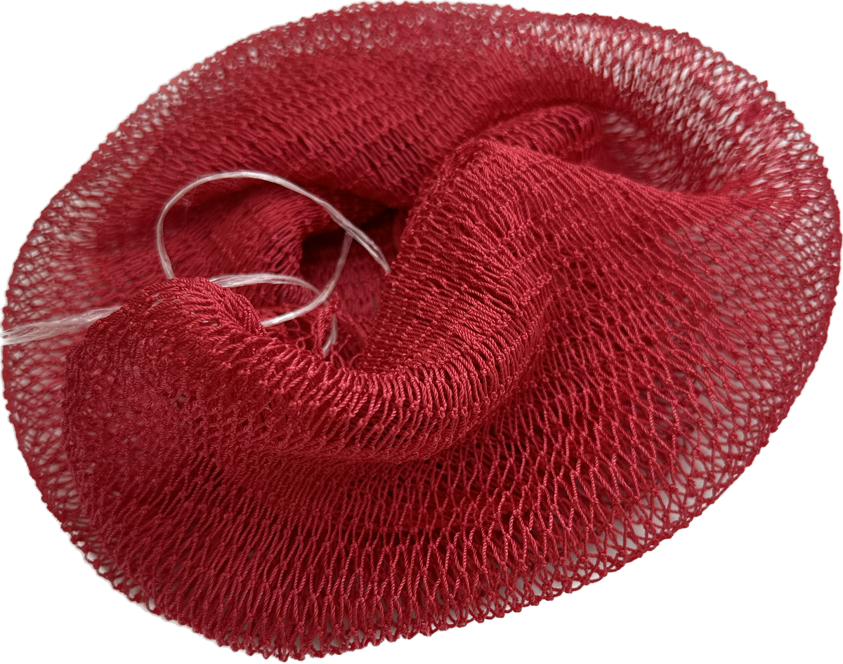 Red Sponge Net African Exfoliating Bath Sponge Net - Medium (Red Wine)
