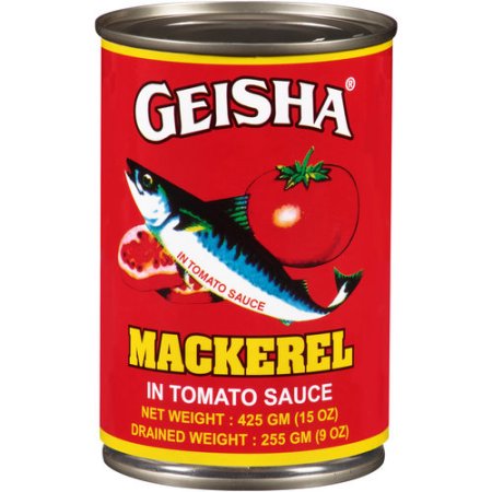 Red Tin of Geisha Mackerel in Tomato Sauce