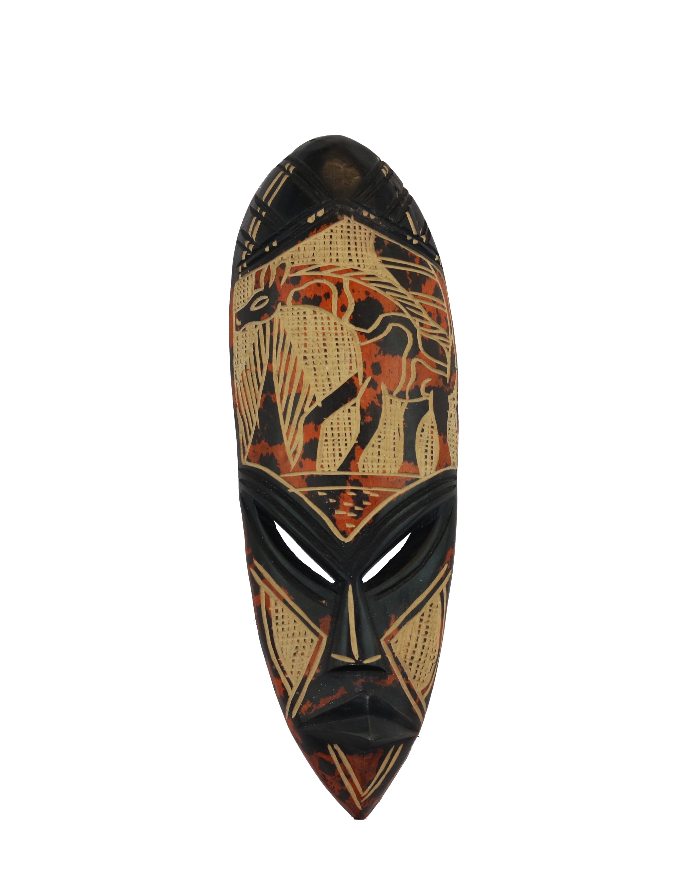 A Hand Carved Nigerian Mask - 'The Hyena'