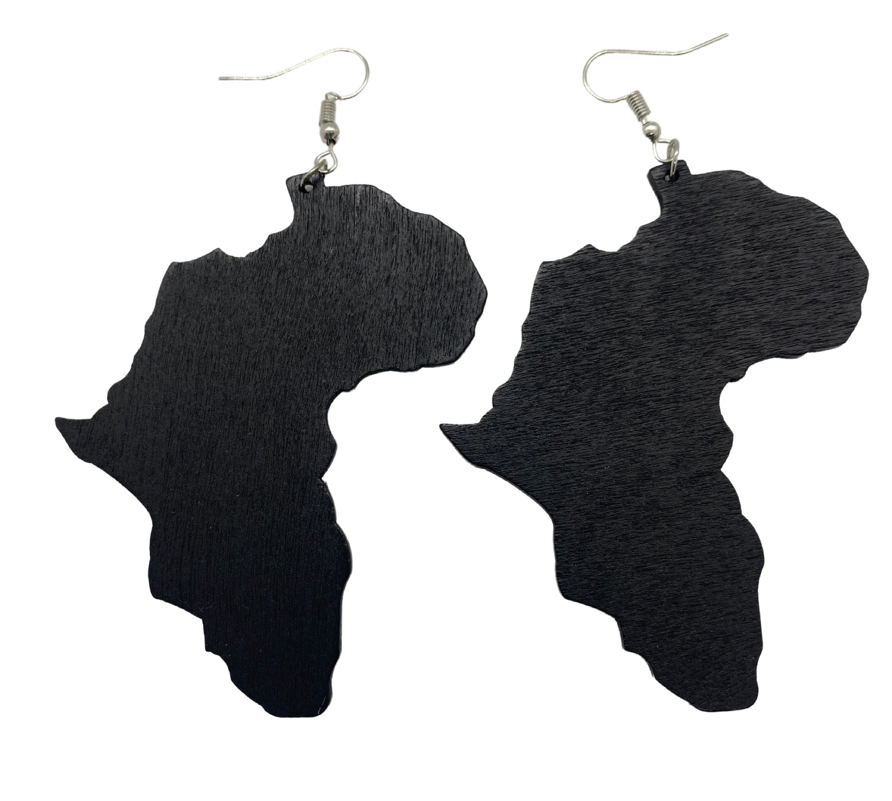 Africa-Tribe Woman Wooden Drop Earring